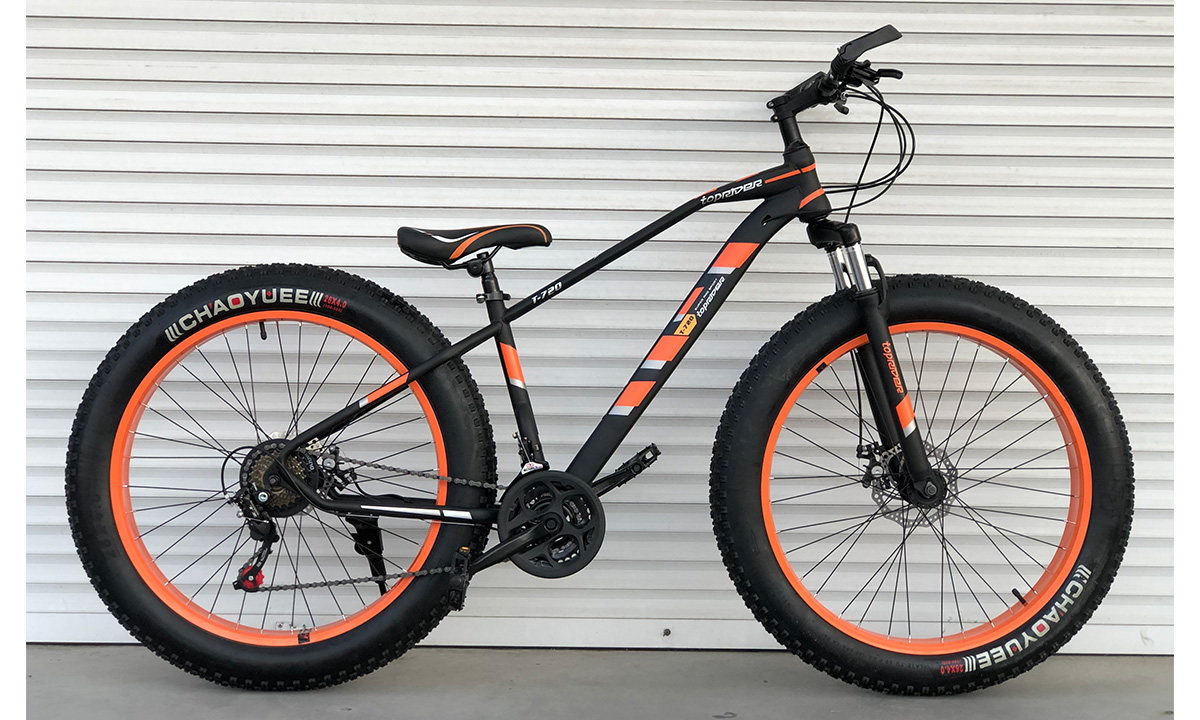 Фотография Велосипед Toprider Fat 720 26" (2021) размер M, Оранжевый